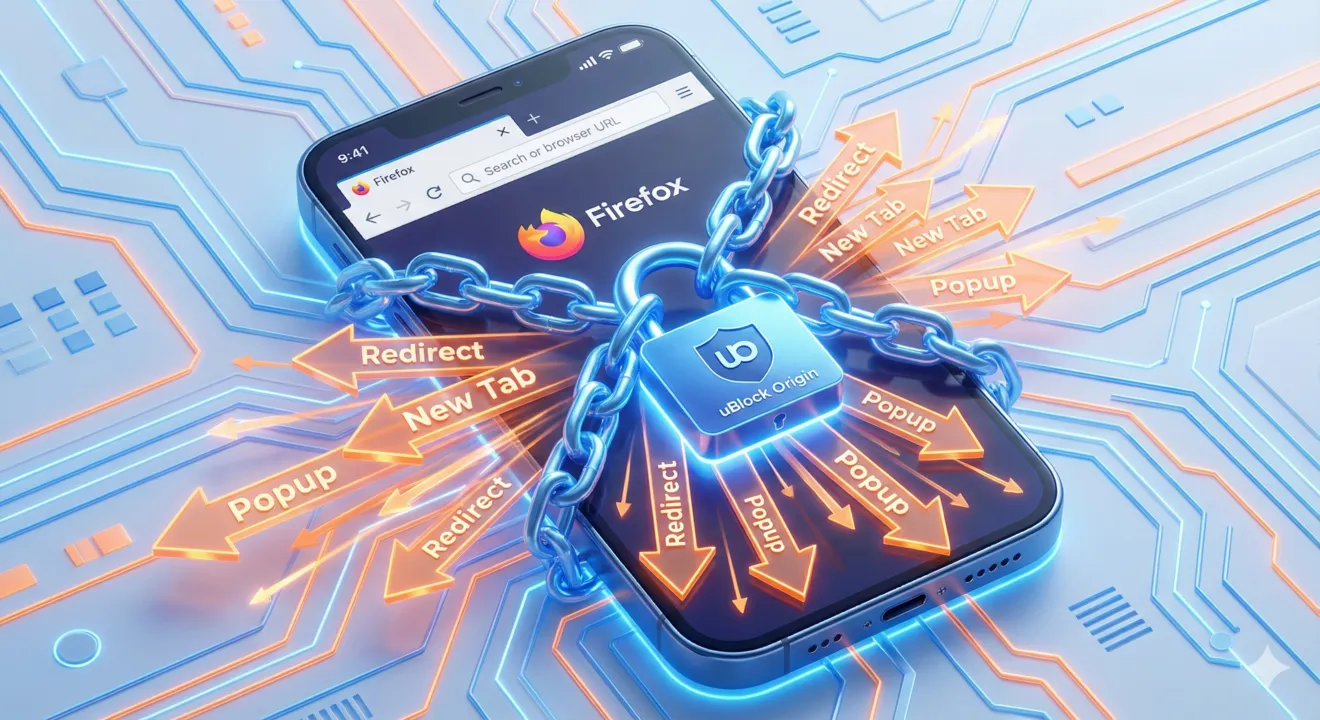모바일 파이어폭스 악성 리다이렉트 광고 차단 삽질기 (단순 오버레이가 아니었다)