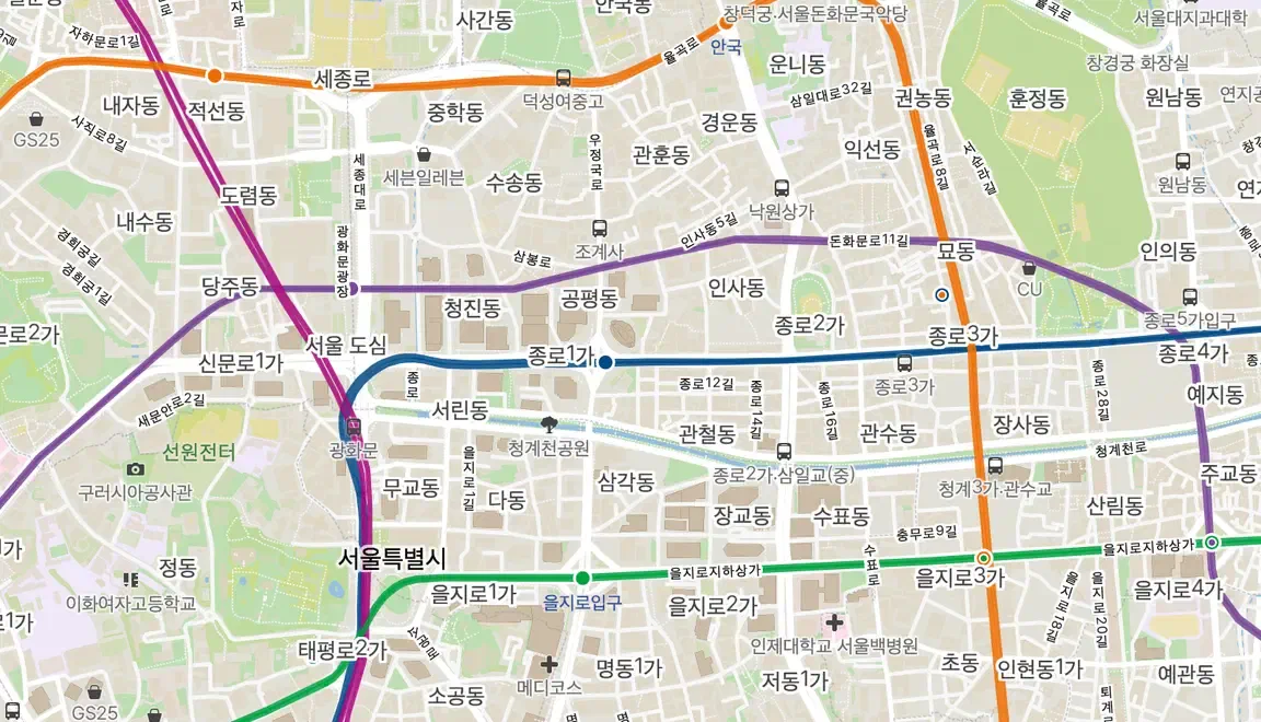 내 지도의 종로
