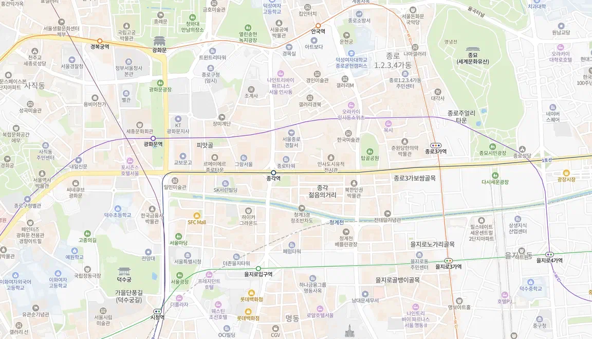 네이버 지도의 종로