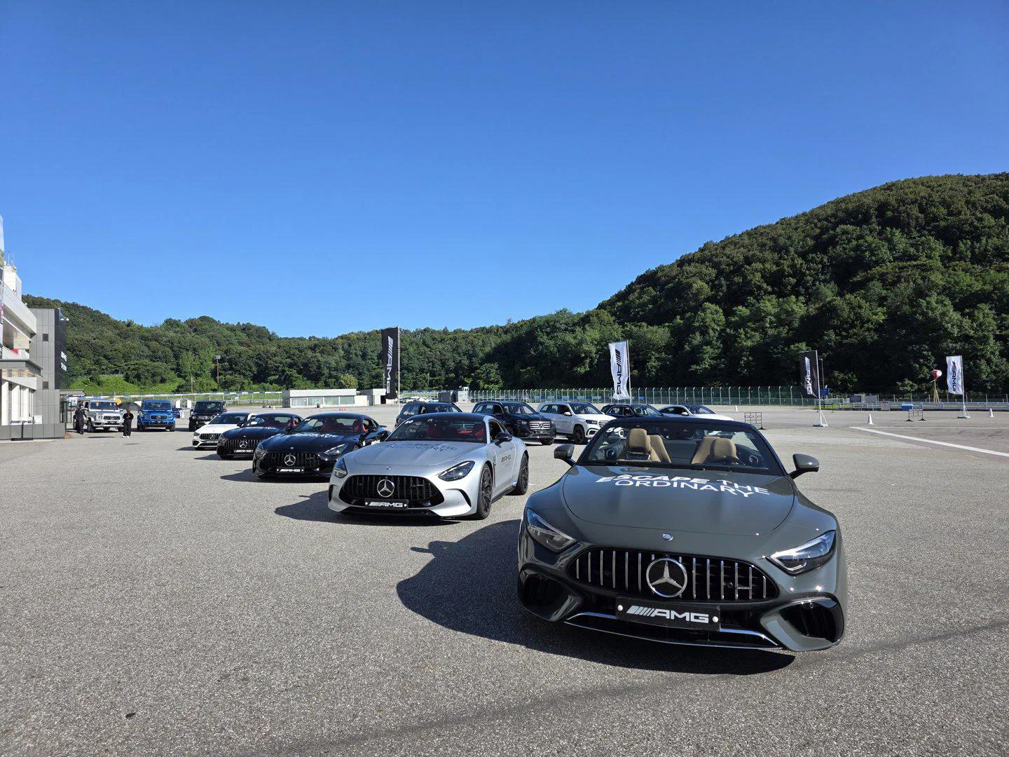 주차장에 늘어선 AMG